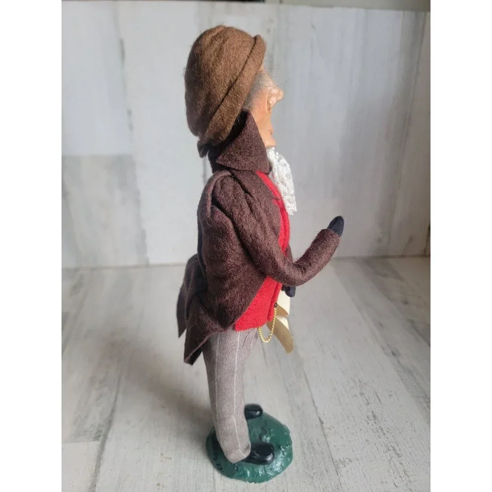 Byer's Choice vintage old‎ man caroler sheet music xmas figure
